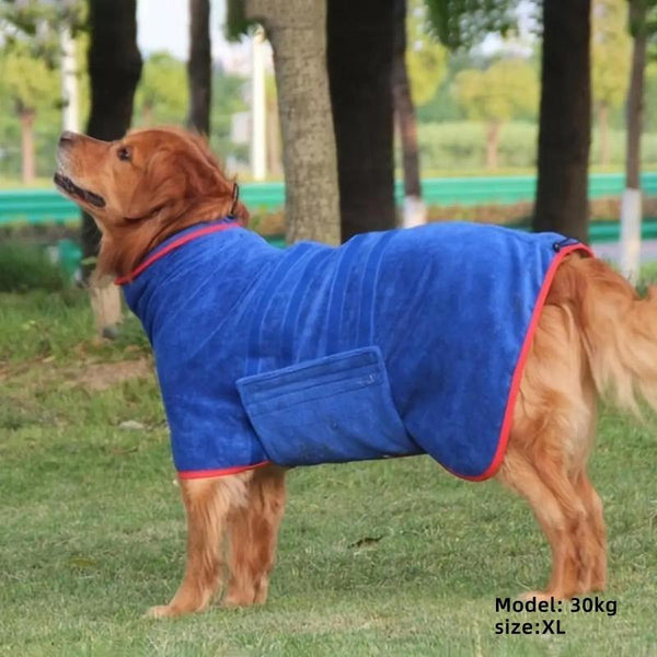 Adjustable Quick-Dry Pet Bathrobe